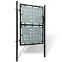 Puerta de valla de jardín negra 100x225 cm de vidaXL, Puertas de jardín - Ref: Foro24-141688, Precio: 199,69 €, Descuento: %