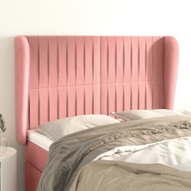 Cabecero con orejas de terciopelo rosa 147x23x118/128 cm de , Cabeceros y pies de cama - Ref: Foro24-3118247, Precio: 141,33 ...