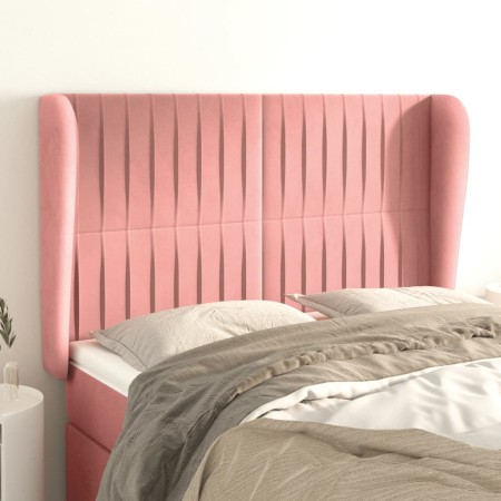 Cabecero con orejas de terciopelo rosa 147x23x118/128 cm de , Cabeceros y pies de cama - Ref: Foro24-3118247, Precio: 141,33 ...