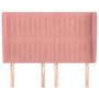 Cabecero con orejas de terciopelo rosa 147x23x118/128 cm de , Cabeceros y pies de cama - Ref: Foro24-3118247, Precio: 141,33 ...
