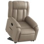 Sillón reclinable elevable cuero artificial color capuchino en Sillones | Comprar online en Foru.es
