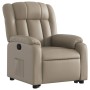Sillón reclinable elevable cuero artificial color capuchino en Sillones | Comprar online en Foru.es