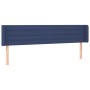 Cabecero de tela azul 163x16x78/88 cm de , Cabeceros y pies de cama - Ref: Foro24-3118920, Precio: 63,38 €, Descuento: %
