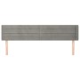 Cabecero de terciopelo gris claro 163x16x78/88 cm de , Cabeceros y pies de cama - Ref: Foro24-3118962, Precio: 68,76 €, Descu...