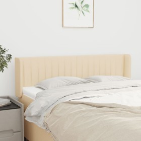 Cabecero de tela color crema 147x16x78/88 cm de , Cabeceros y pies de cama - Ref: Foro24-3119009, Precio: 66,66 €, Descuento: %