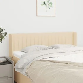 Cabecero de tela color crema 147x16x78/88 cm de , Cabeceros y pies de cama - Ref: Foro24-3119009, Precio: 63,19 €, Descuento: %