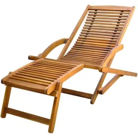 Garden lounger with solid acacia wood footrest. by vidaXL, Loungers - Ref: Foro24-41806, Price: 93,88 €, Discount: %