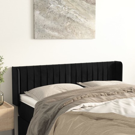 Cabecero de terciopelo negro 147x16x78/88 cm de , Cabeceros y pies de cama - Ref: Foro24-3119056, Precio: 70,40 €, Descuento: %