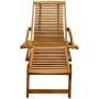 Tumbona de jardín con reposapiés de madera maciza de acacia de vidaXL, Tumbonas - Ref: Foro24-41806, Precio: 95,26 €, Descuen...
