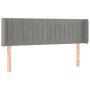 Cabecero de terciopelo gris claro 147x16x78/88 cm de , Cabeceros y pies de cama - Ref: Foro24-3119054, Precio: 78,57 €, Descu...