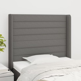 Cabecero con orejas de tela gris oscuro 83x16x118/128 cm de , Cabeceros y pies de cama - Ref: Foro24-3119695, Precio: 74,71 €...