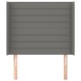 Cabecero con orejas de tela gris oscuro 83x16x118/128 cm de , Cabeceros y pies de cama - Ref: Foro24-3119695, Precio: 74,71 €...