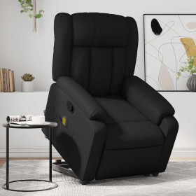 Sillón reclinable de masaje de pie cuero artificial negro en Sillones | Comprar online en Foru.es