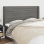Cabecero con orejas de tela gris oscuro 163x16x118/128 cm de , Cabeceros y pies de cama - Ref: Foro24-3119727, Precio: 130,87...