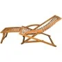 Tumbona de jardín con reposapiés de madera maciza de acacia de vidaXL, Tumbonas - Ref: Foro24-41806, Precio: 93,88 €, Descuen...