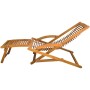 Tumbona de jardín con reposapiés de madera maciza de acacia de vidaXL, Tumbonas - Ref: Foro24-41806, Precio: 95,26 €, Descuen...