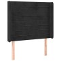 Cabecero con orejas de terciopelo negro 83x16x118/128 cm de , Cabeceros y pies de cama - Ref: Foro24-3119752, Precio: 72,13 €...