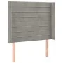 Headboard with light gray velvet ears 83x16x118/128 cm by , Headboards and footboards - Ref: Foro24-3119750, Price: 63,27 €, ...