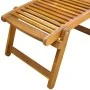 Tumbona de jardín con reposapiés de madera maciza de acacia de vidaXL, Tumbonas - Ref: Foro24-41806, Precio: 93,88 €, Descuen...