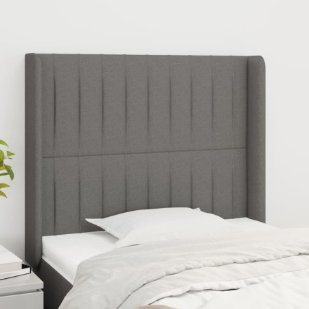 Cabecero con orejas de tela gris oscuro 103x16x118/128 cm de , Cabeceros y pies de cama - Ref: Foro24-3119809, Precio: 62,93 ...