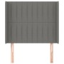Cabecero con orejas de tela gris oscuro 103x16x118/128 cm de , Cabeceros y pies de cama - Ref: Foro24-3119809, Precio: 62,93 ...