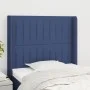 Headboard with blue fabric ears 103x16x118/128 cm by , Headboards and footboards - Ref: Foro24-3119814, Price: 71,41 €, Disco...