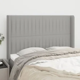 Cabecero con orejas de tela gris claro 147x16x118/128 cm de , Cabeceros y pies de cama - Ref: Foro24-3119816, Precio: 124,53 ...