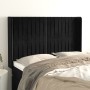 Cabecero con orejas de terciopelo negro 147x16x118/128 cm de , Cabeceros y pies de cama - Ref: Foro24-3119868, Precio: 119,49...