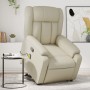 Sillón reclinable de masaje de pie cuero artificial color crema en Sillones | Comprar online en Foru.es