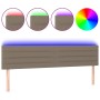 Cabecero con LED de tela gris taupe 160x5x78/88 cm de , Cabeceros y pies de cama - Ref: Foro24-3121762, Precio: 72,54 €, Desc...