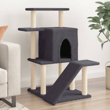 Rascador para gatos con postes de sisal gris oscuro 97 cm en Mobiliario para gatos | Comprar online en Foru.es