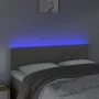 Hellgraues Samtkopfteil mit LED 144x5x78/88 cm von , Kopf- und Fußteile - Ref: Foro24-3121898, Preis: 65,04 €, Rabatt: %