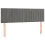 Hellgraues Samtkopfteil mit LED 144x5x78/88 cm von , Kopf- und Fußteile - Ref: Foro24-3121898, Preis: 65,04 €, Rabatt: %