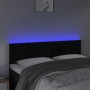 Cabecero con LED de terciopelo negro 144x5x78/88 cm de , Cabeceros y pies de cama - Ref: Foro24-3121900, Precio: 61,70 €, Des...