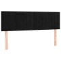 Cabecero con LED de terciopelo negro 144x5x78/88 cm de , Cabeceros y pies de cama - Ref: Foro24-3121900, Precio: 61,70 €, Des...