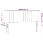 Cabecero con LED de terciopelo negro 144x5x78/88 cm de , Cabeceros y pies de cama - Ref: Foro24-3121900, Precio: 61,70 €, Des...