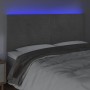 Cabecero con luces LED terciopelo gris claro 160x5x118/128 cm de , Cabeceros y pies de cama - Ref: Foro24-3122618, Precio: 10...