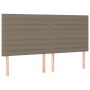 Cabecero con luces LED tela gris taupe 160x5x118/128 cm de , Cabeceros y pies de cama - Ref: Foro24-3122574, Precio: 133,66 €...