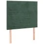 Headboard with LED lights dark green velvet 80x5x118/128 cm by , Headboards and footboards - Ref: Foro24-3122597, Price: 72,7...