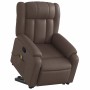 Sillón reclinable de masaje de pie de cuero sintético marrón en Sillones | Comprar online en Foru.es