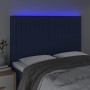 Cabecero con luces LED tela azul 144x5x118/128 cm de , Cabeceros y pies de cama - Ref: Foro24-3122666, Precio: 103,61 €, Desc...