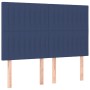 Cabecero con luces LED tela azul 144x5x118/128 cm de , Cabeceros y pies de cama - Ref: Foro24-3122666, Precio: 103,61 €, Desc...