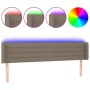 Cabecero con LED de tela gris taupe 163x16x78/88 cm de , Cabeceros y pies de cama - Ref: Foro24-3123386, Precio: 82,87 €, Des...