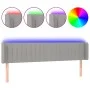 Hellgraues Stoffkopfteil mit LED 203x16x78/88 cm von , Kopf- und Fußteile - Ref: Foro24-3123496, Preis: 72,41 €, Rabatt: %