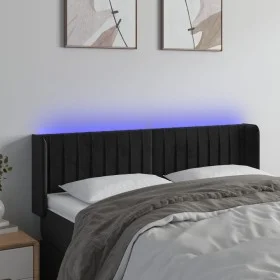 Kopfteil aus schwarzem Samt mit LED 147x16x78/88 cm von , Kopf- und Fußteile - Ref: Foro24-3123524, Preis: 69,44 €, Rabatt: %