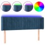 Cabecero con LED de terciopelo azul oscuro 147x16x78/88 cm de , Cabeceros y pies de cama - Ref: Foro24-3123526, Precio: 79,56...