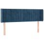 Cabecero con LED de terciopelo azul oscuro 147x16x78/88 cm de , Cabeceros y pies de cama - Ref: Foro24-3123526, Precio: 79,56...