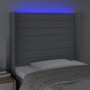 Cabecero con LED de tela gris claro 83x16x118/128 cm de , Cabeceros y pies de cama - Ref: Foro24-3124162, Precio: 79,32 €, De...