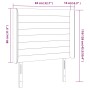 Cabecero con LED de tela gris claro 83x16x118/128 cm de , Cabeceros y pies de cama - Ref: Foro24-3124162, Precio: 79,32 €, De...