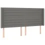 Dunkelgraues Stoffkopfteil mit LED 163x16x118/128 cm von , Kopf- und Fußteile - Ref: Foro24-3124195, Preis: 120,02 €, Rabatt: %
